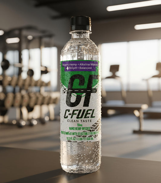 C-Fuel Fitness Water | Nano Hemp Infused 9.0+ pH Alkaline Hydration | Plant-Powered, Essential , Electrolyte Drinking Water | ( No CBD/THC ) | 16.9 FL OZ